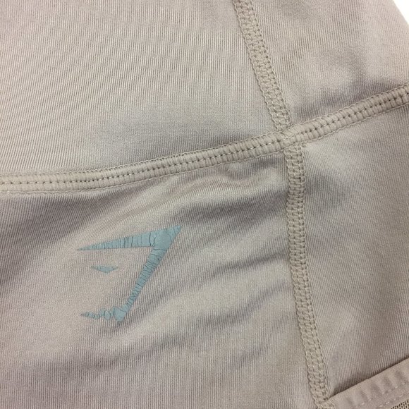 GYMSHARK Light Mauve Pink Dry Moisture Wicking Sheer Mesh Insert Leggings Pants - Picture 13 of 13